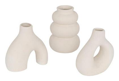 Βάζα Κεραμικά Λευκά Set/3σχέδια 9x4cm - Atmosphera