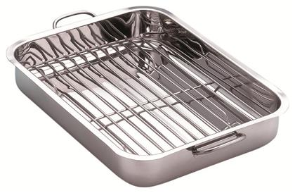 Veltihome Lasagna Pan Ταψί Ορθογώνιο από Ανοξείδωτο Ατσάλι 22x30cm