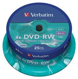 DVD-RW 4.7GB 25τμχ Verbatim