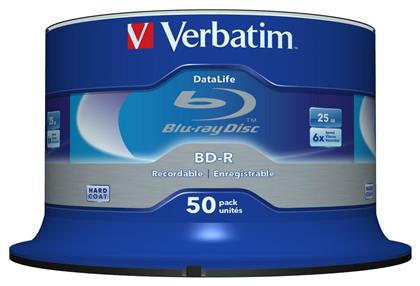 Εγγράψιμα BD-R 6x 25GB Cake Box 50τμχ Verbatim