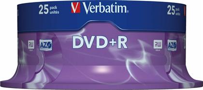 Verbatim Εγγράψιμα DVD+R 16x 4.7GB Cake Box 25τμχ