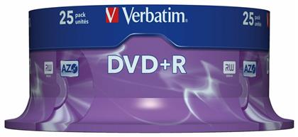 Εγγράψιμα DVD+R 16x 4.7GB Cake Box 25τμχ Verbatim