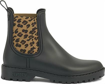 Verbenas Gaudi Κοντές Γυναικείες Γαλότσες Black / Leopard από το MyShoe
