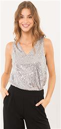 Vero Moda 10222105 Βραδινό Αμάνικο Γυναικείο Top Ασημί από το Buldoza
