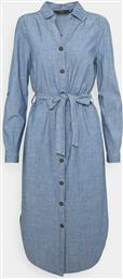 Vero Moda 10244728 Midi All Day Φόρεμα Τζίν με Κουμπιά Μπλε από το PerfectDress