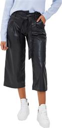 Vero Moda Γυναικεία Ψηλόμεση Δερμάτινη Παντελόνα σε Loose Εφαρμογή σε Μαύρο Χρώμα από το Plus4u