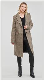 Γυναικείο Καρό Καφέ Παλτό με Κουμπιά Vero Moda