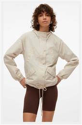 Κοντό Γυναικείο Μπουφάν Παρκά για Χειμώνα Oatmeal Vero Moda