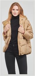 Κοντό Γυναικείο Puffer Μπουφάν για Χειμώνα Μπεζ Vero Moda