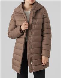 Κοντό Γυναικείο Puffer Μπουφάν Καφέ Vero Moda