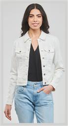Κοντό Γυναικείο Τζιν Μπουφάν Λευκό Vero Moda