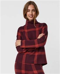 Vero Moda Μακρυμάνικο Γυναικείο Μάλλινο Πουλόβερ με Ζιβάγκο Μπορντό από το Altershops