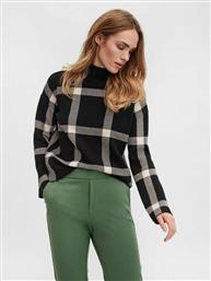 Vero Moda Μακρυμάνικο Γυναικείο Μάλλινο Πουλόβερ με Ζιβάγκο Μαύρο από το Plus4u