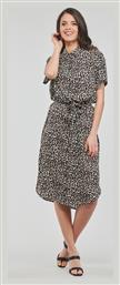 Midi All Day Φόρεμα με Κουμπιά Animal Print Vero Moda