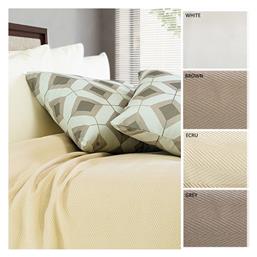 Μονή Κουβέρτα Ξενοδοχείου Πικέ 160x250cm 1060 White Vesta Home