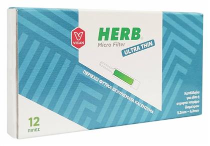Πίπες Τσιγάρων HERB Micro Filter Ultra Thin 6.2mm 12τμχ Vican