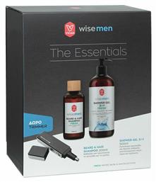 Σετ Περιποίησης για Γένια Wise Men με Shower Gel 3 in 1 500ml, Shampoo 200ml & Trimmer Vican