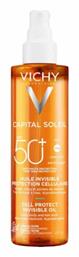 Capital Soleil Cell Protect Invisible SPF50 Αντηλιακό Λάδι Vichy