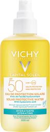 Vichy Capital Soleil Solar Protective Water with Hyaluronic Acid Αδιάβροχη Αντηλιακή Λοσιόν για το Σώμα SPF50 σε Spray 200ml