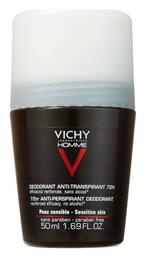 Homme 72h Roll-On Κατά των Λεκέδων Αποσμητικό 72h σε Roll-On 50ml Vichy