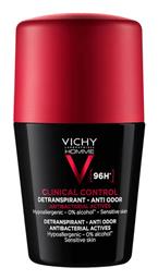 Homme Clinical Control Anti Odor Αποσμητικό 96h σε Roll-On 50ml Vichy