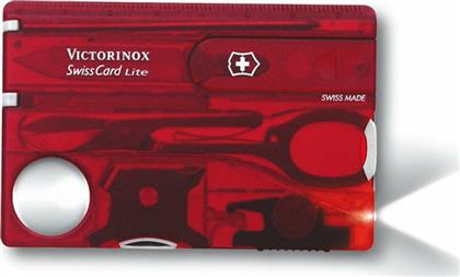 Victorinox Swisscard Κάρτα Πολυεργαλείο με Θήκη Κόκκινη