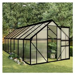 48213 Θερμοκήπιο Τύπου Σπίτι με Σκελετό Αλουμινίου 4.32x1.9x1.95m vidaXL