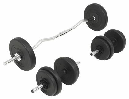 Αλτήρες Σετ με Μπάρα Συνολικού Βάρους 30kg vidaXL
