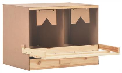 Φωλιά για Κότες με 2 Θέσεις 63x40x45cm από Μασίφ Ξύλο Πεύκου 170652 vidaXL
