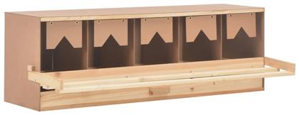 Φωλιά για Κότες με 5 Θέσεις 117x33x38cm από Μασίφ Ξύλο Πεύκου 170660 vidaXL