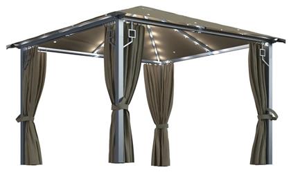 Κιόσκι Κήπου με Led Taupe 3x3m vidaXL