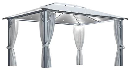 Κιόσκι με Led Κρεμ 4x3m vidaXL