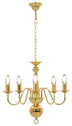 Πολυέλαιος 5xE14 με Κεράκια Χρυσός 281617 vidaXL