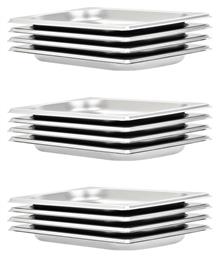 Σκεύος Gastronorm Ανοξείδωτο GN1/4 με Βάθος 20mm (12τμχ) vidaXL