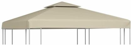 Τετράγωνο Κάλυμμα για Κιόσκι Μπεζ 3x3m 310gr/m² vidaXL