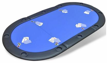 Τραπέζι Poker Πλαστικό Μπλε 208x107εκ. Αναδιπλούμενο 10 Ατόμων vidaXL