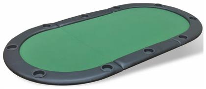 Τραπέζι Poker Πλαστικό Πράσινο 208x107εκ. Αναδιπλούμενο 10 Ατόμων vidaXL