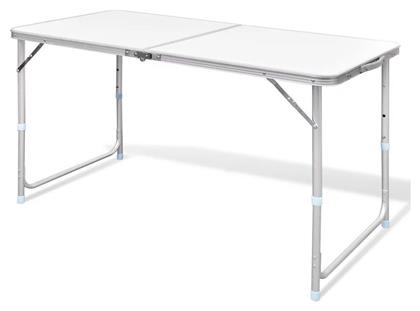 Τραπέζι Πτυσσόμενο Λευκό vidaXL