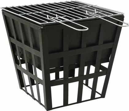Τζάκι Εξωτερικού Χώρου Μεταλλικό Μαύρο 34x34x48cm vidaXL