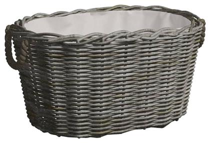 Ξύλινο Καλάθι Αποθήκευσης Ξύλων 60x40x28cm Γκρι vidaXL