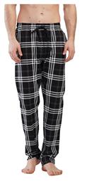Χειμερινό Καρό Ανδρικό Παντελόνι Πιτζάμας Μαύρο Vienetta Secret