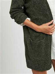VILA Hanna open longsleeve knit khaki cardigan από το Optimum Outfit