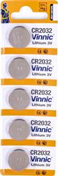 Μπαταρίες Λιθίου Ρολογιών CR2032 3V 5τμχ Vinnic