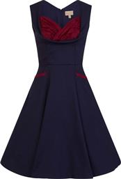 vintage deep blue φόρεμα Ophelia cotton από το PerfectDress