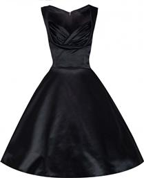 vintage satin dramatic φόρεμα Teresa black από το PerfectDress