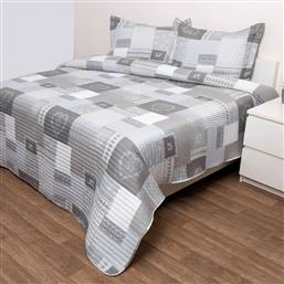 5244 Σετ Κουβερλί Υπέρδιπλο Microfiber Γκρι 220x240cm Viopros
