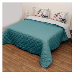 Κουβερλί Μονό Microfiber Γκρι / Πετρόλ 160x240cm Viopros