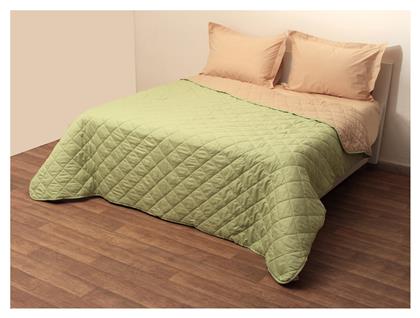 Κουβερλί Μονό Microfiber Πράσινο / Μπεζ 160x240cm Viopros