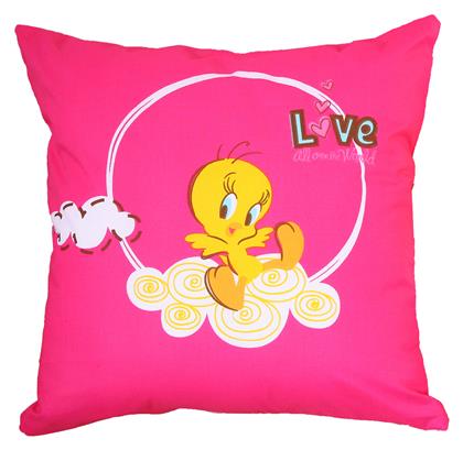Παιδικό Διακοσμητικό Μαξιλάρι Tweety 10 Μ40xΥ40εκ. Viopros