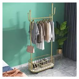 Κρεμάστρα Δαπέδου από Μέταλλο Χρυσή 60x32x170cm 5206753042754 Viosarp